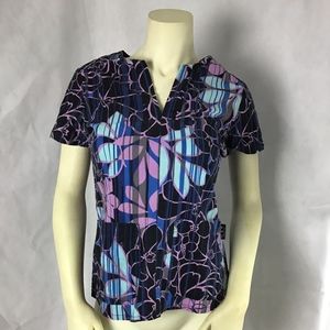 KOI By Kathy Peterson Scrub Top 224PR Size XS (z3)